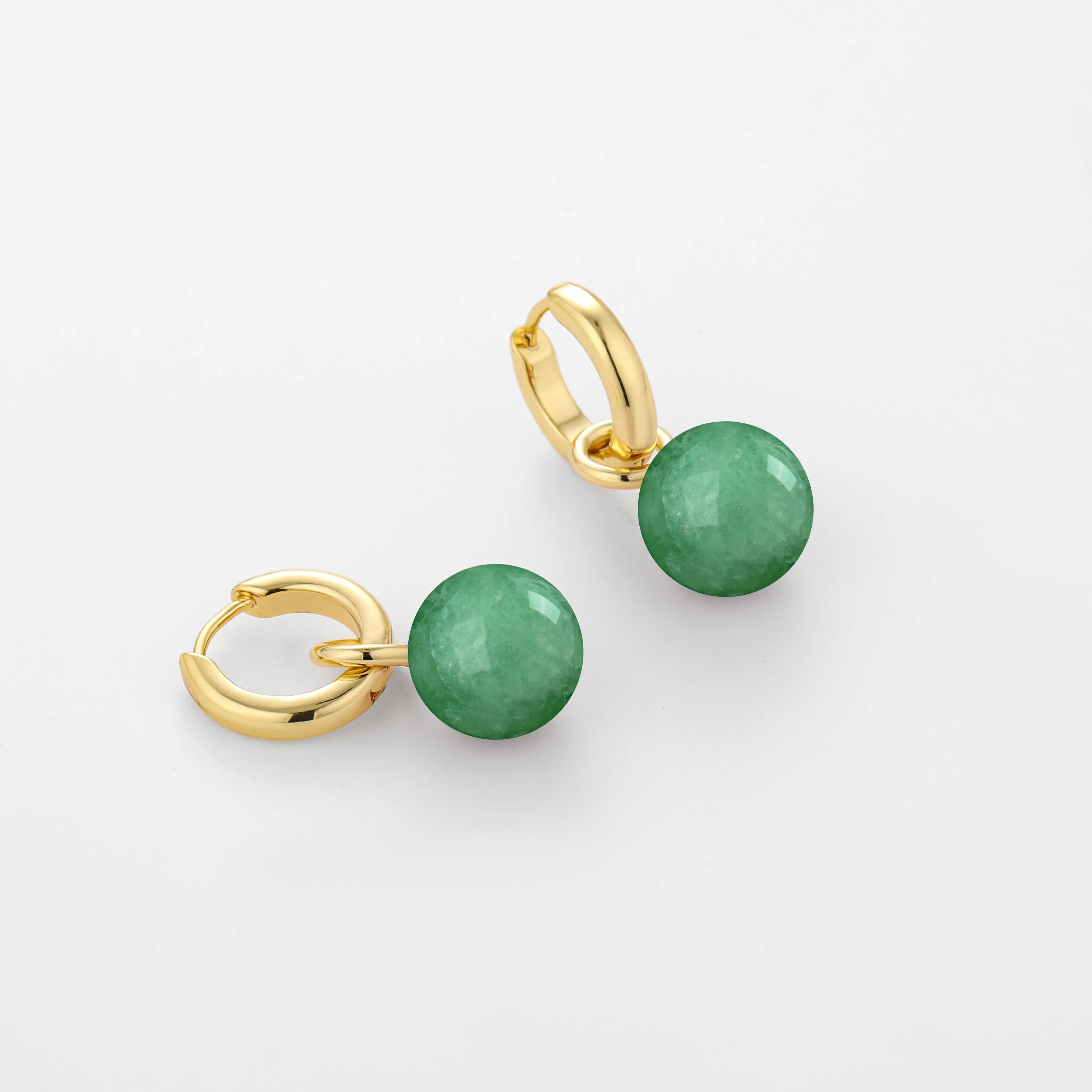 Grace Earrings Aventurine Gold sold by Stellar Whispers product image thumbnail 2