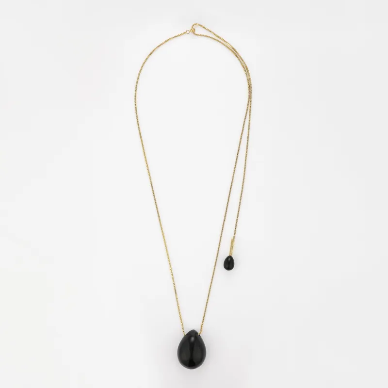 Lumi Necklace Obsidian Gold sold by Stellar Whispers