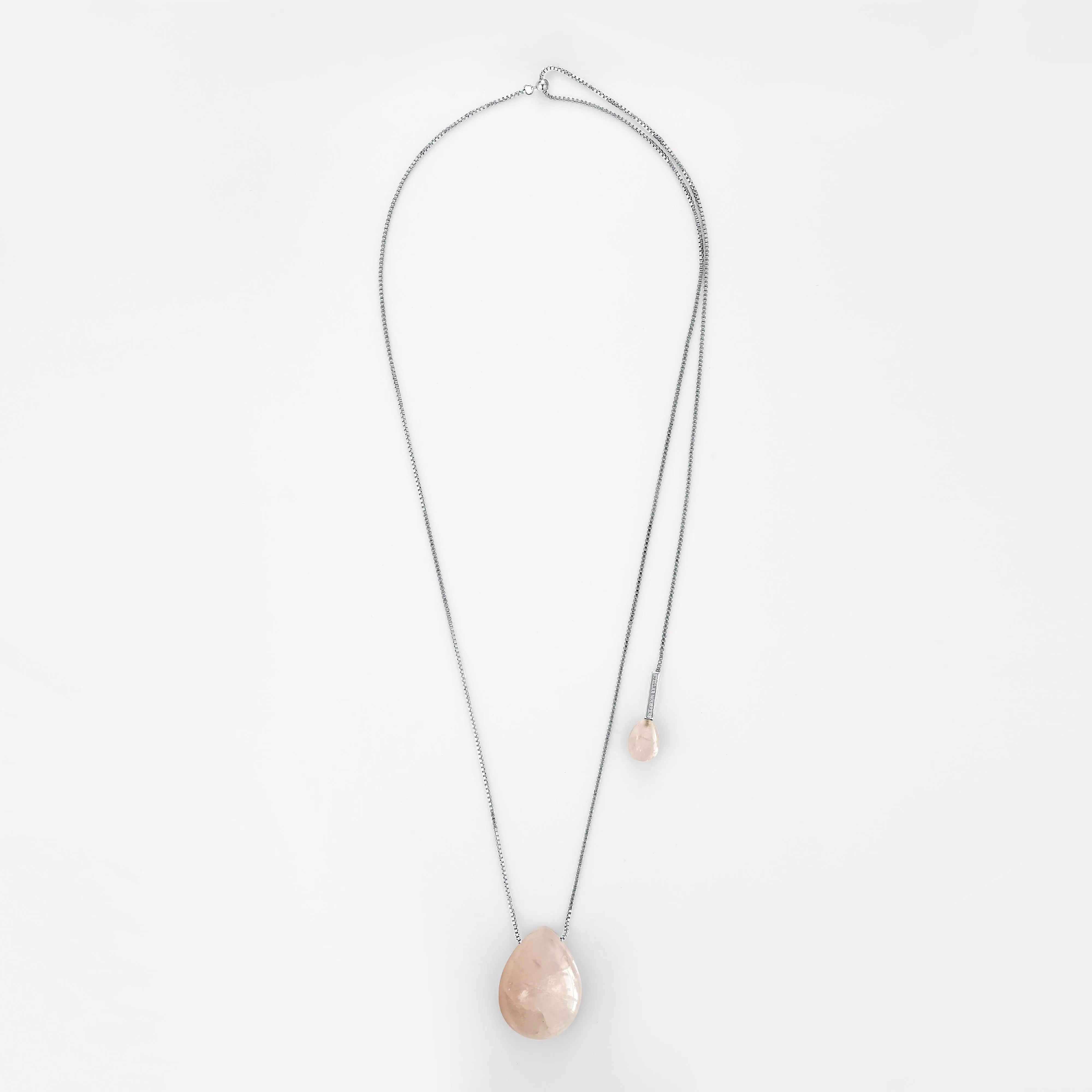 Lumi Pendant Necklace Rose Quartz Silver sold by Stellar Whispers