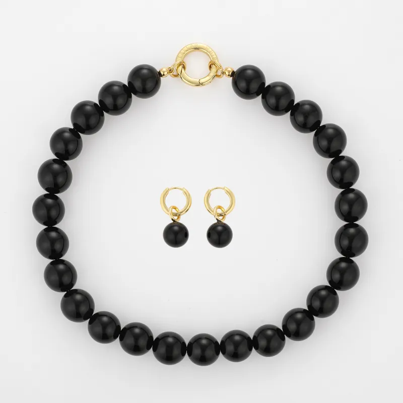 Grace Set Black Onyx Gold - 50cm made by Stellar Whispers
