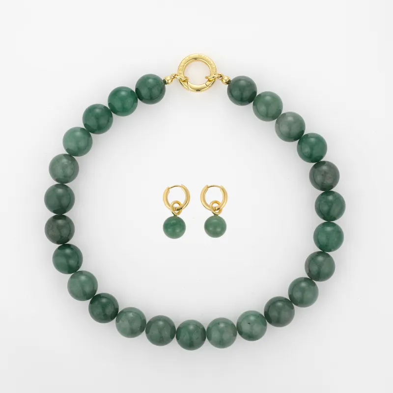Grace Aventurine Set Gold - 42 cm sold by Stellar Whispers
