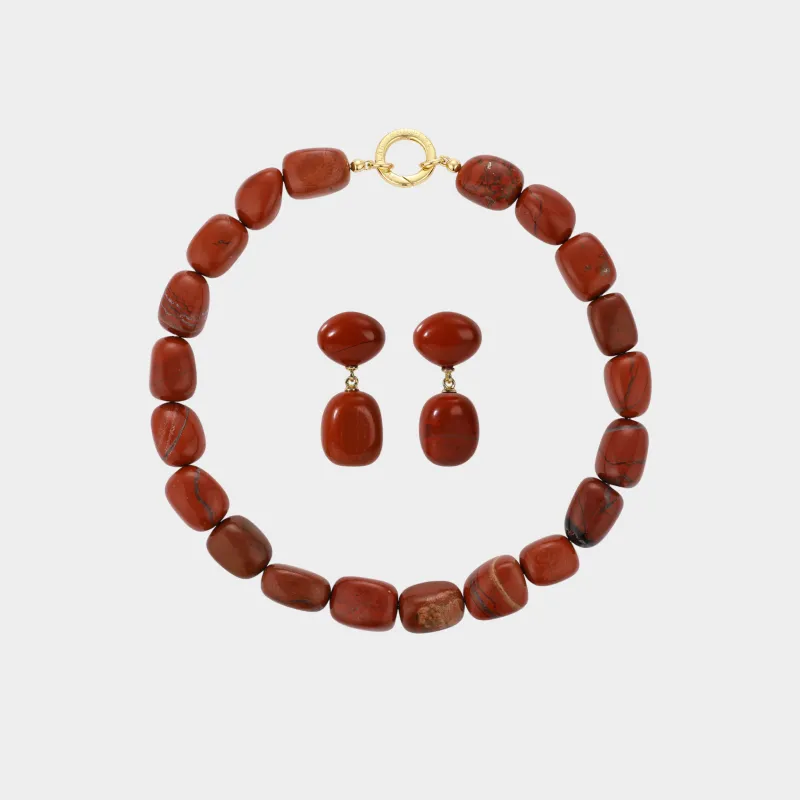 Ignite Red Jasper Set - 42cm made by Stellar Whispers