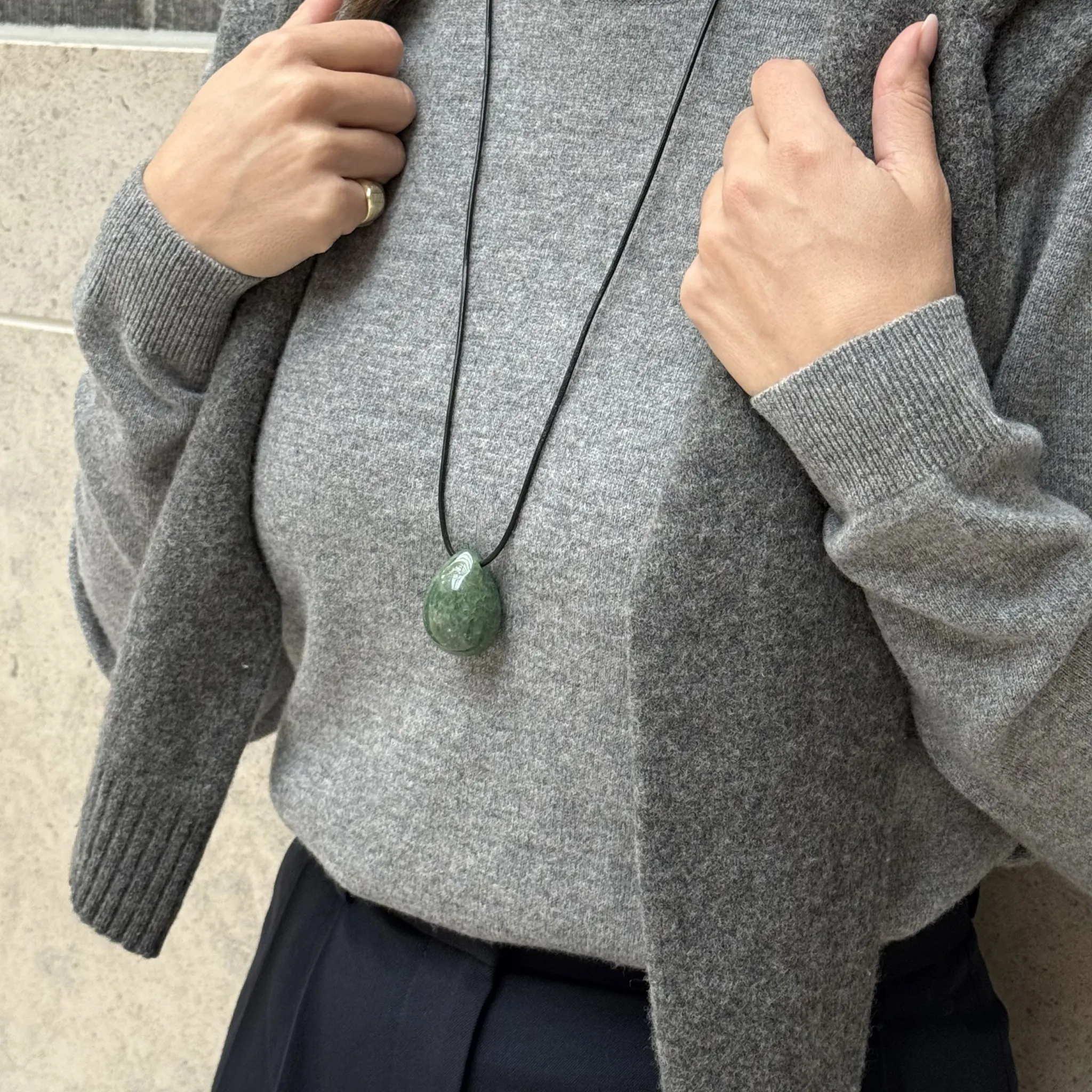 Lumi Pendant Necklace Moss Agate sold by Stellar Whispers product image thumbnail 5