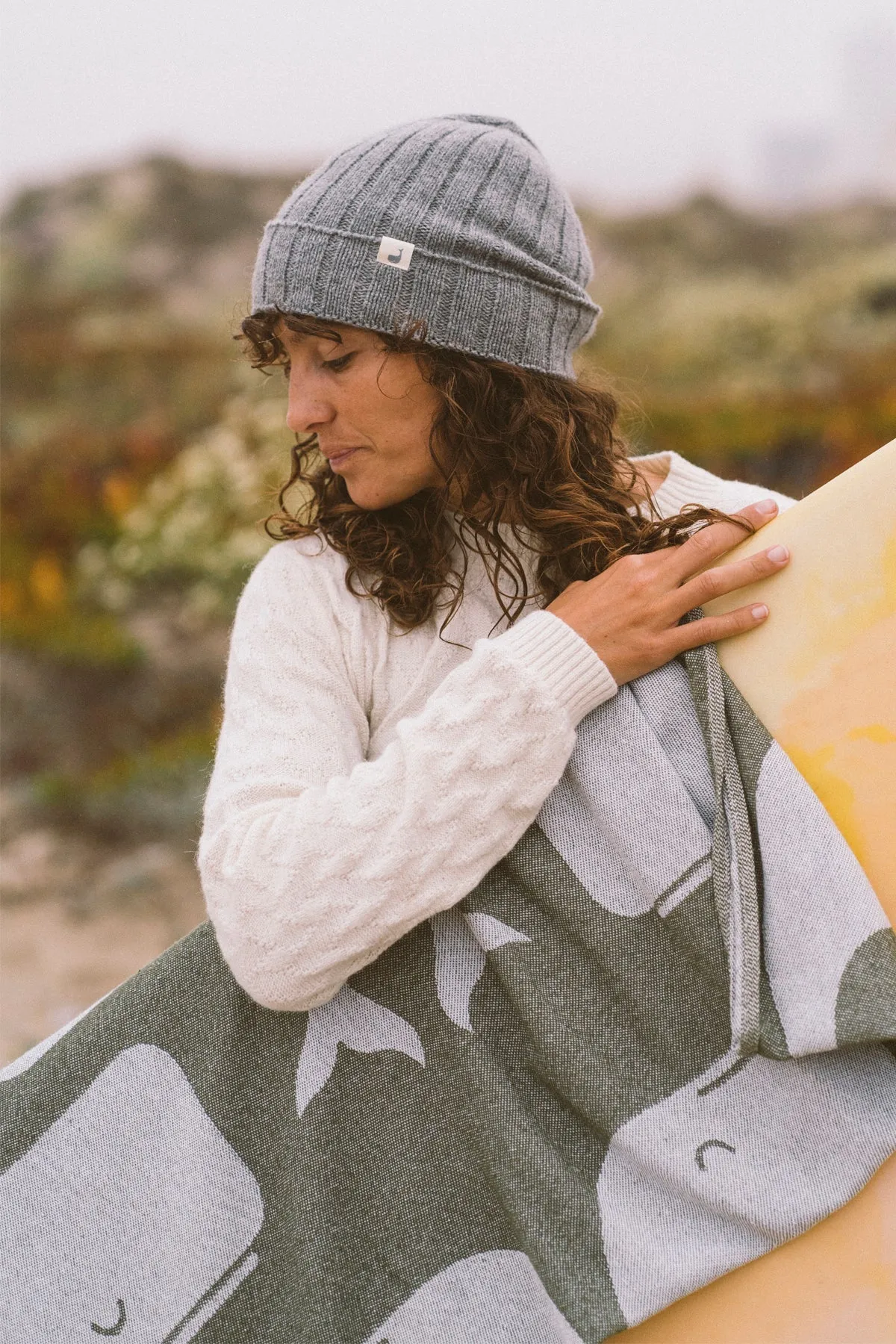 Cribinau Beanie - Melange Grey sold by TWOTHIRDS product image thumbnail 2