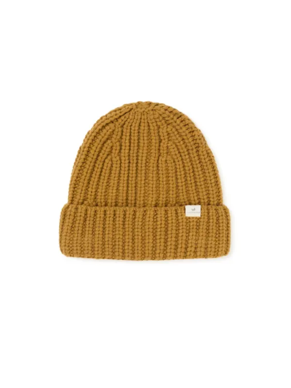 Ribbed Beanie - Mustard sold by TWOTHIRDS