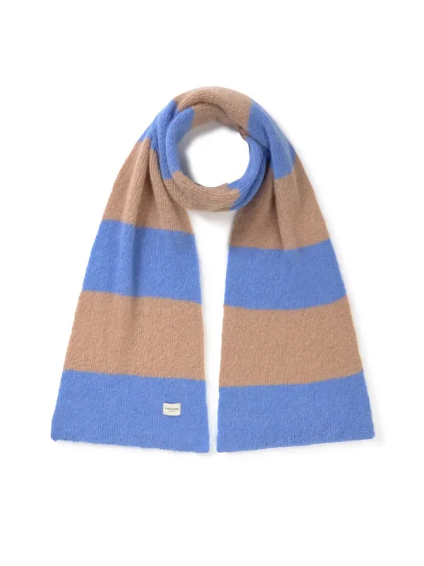 Bicolour Scarf - Cyan/Sand sold by TWOTHIRDS