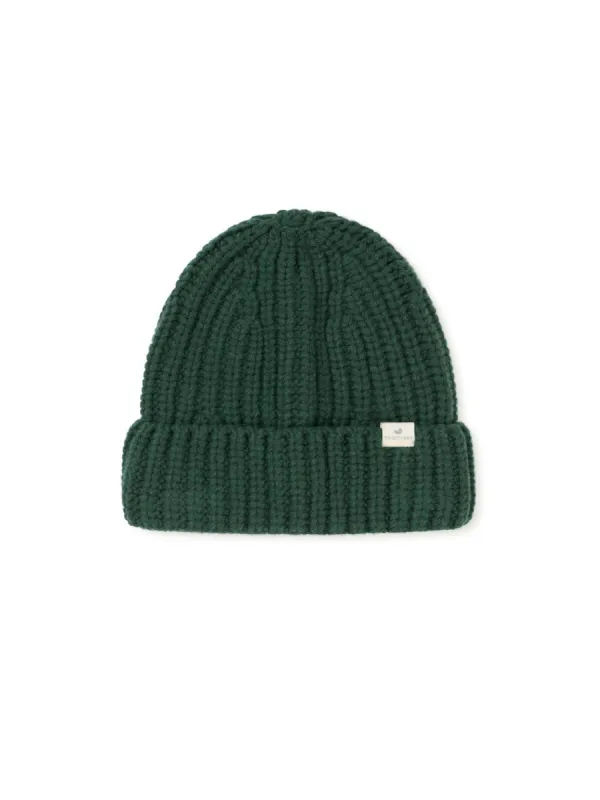 Ribbed Beanie - Dark Green sold by TWOTHIRDS