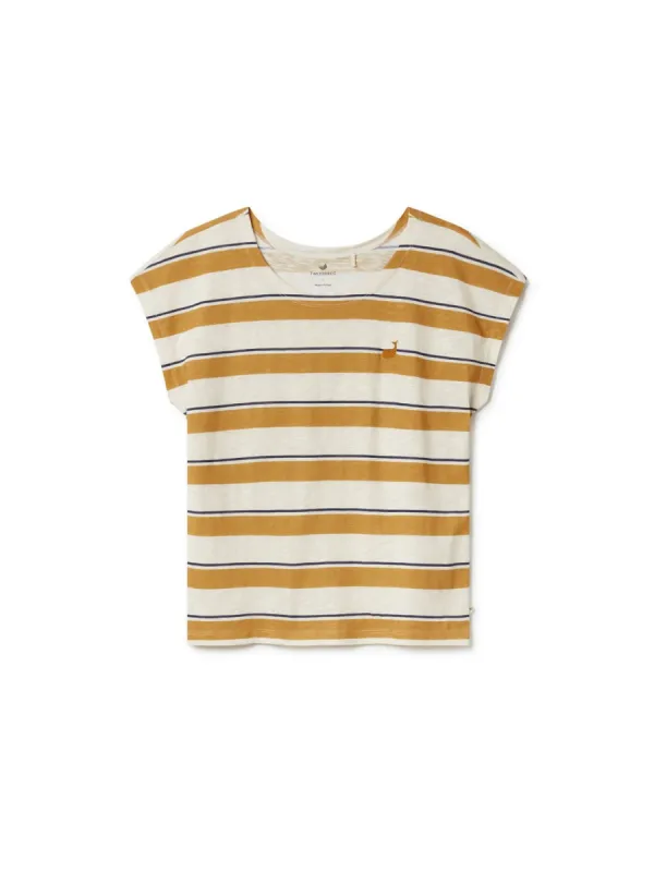 Evia - Mustard/Navy Stripes sold by TWOTHIRDS
