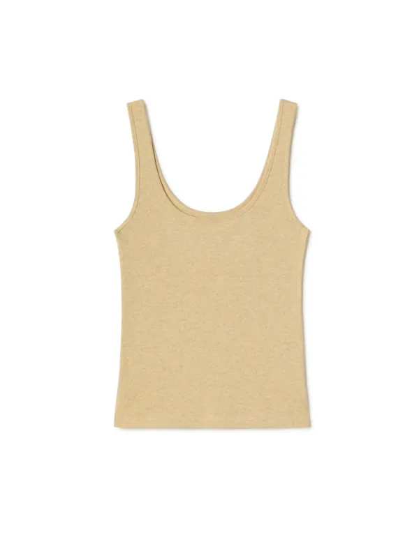 Recycled Rib Tank - Yellow Pastel sold by TWOTHIRDS