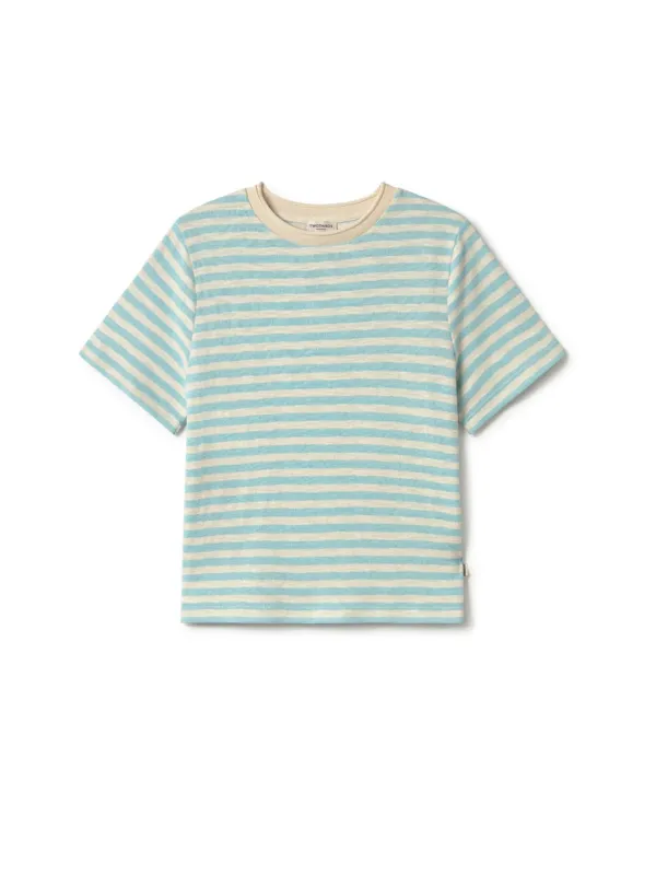 Puako - Light Blue & Ecru Stripes sold by TWOTHIRDS