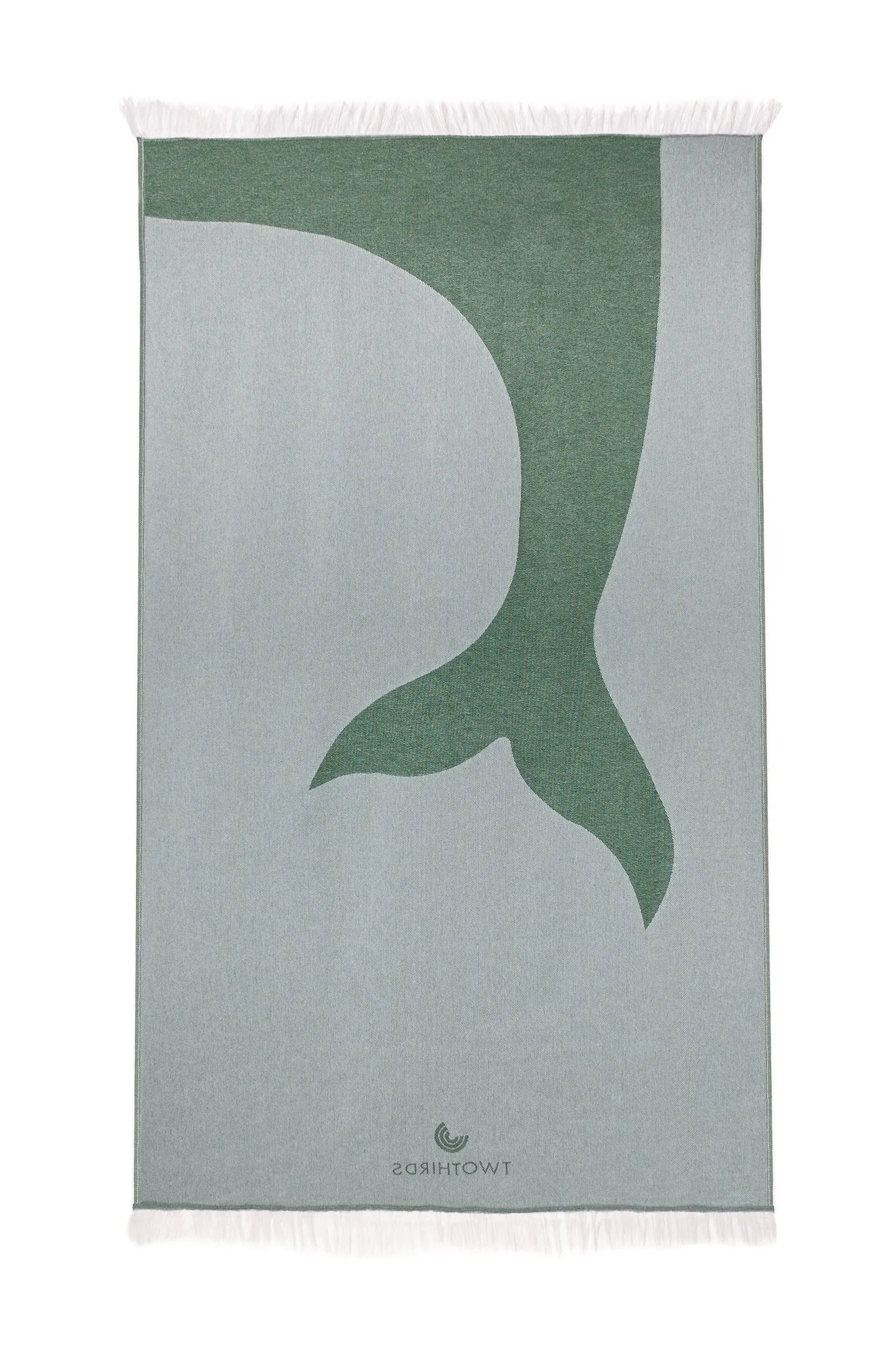 Travel Towel Whale Tail - Green sold by TWOTHIRDS product image thumbnail 2