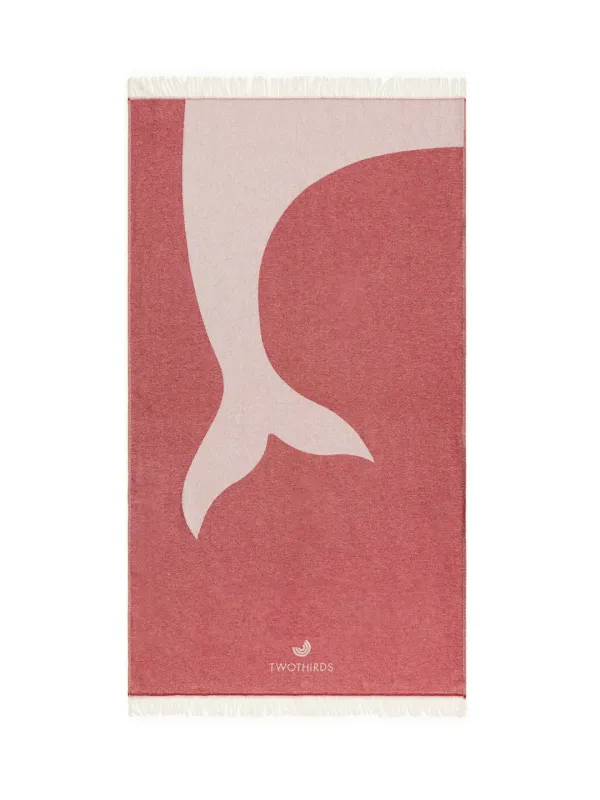 Travel Towel Whale Tail - Clay sold by TWOTHIRDS