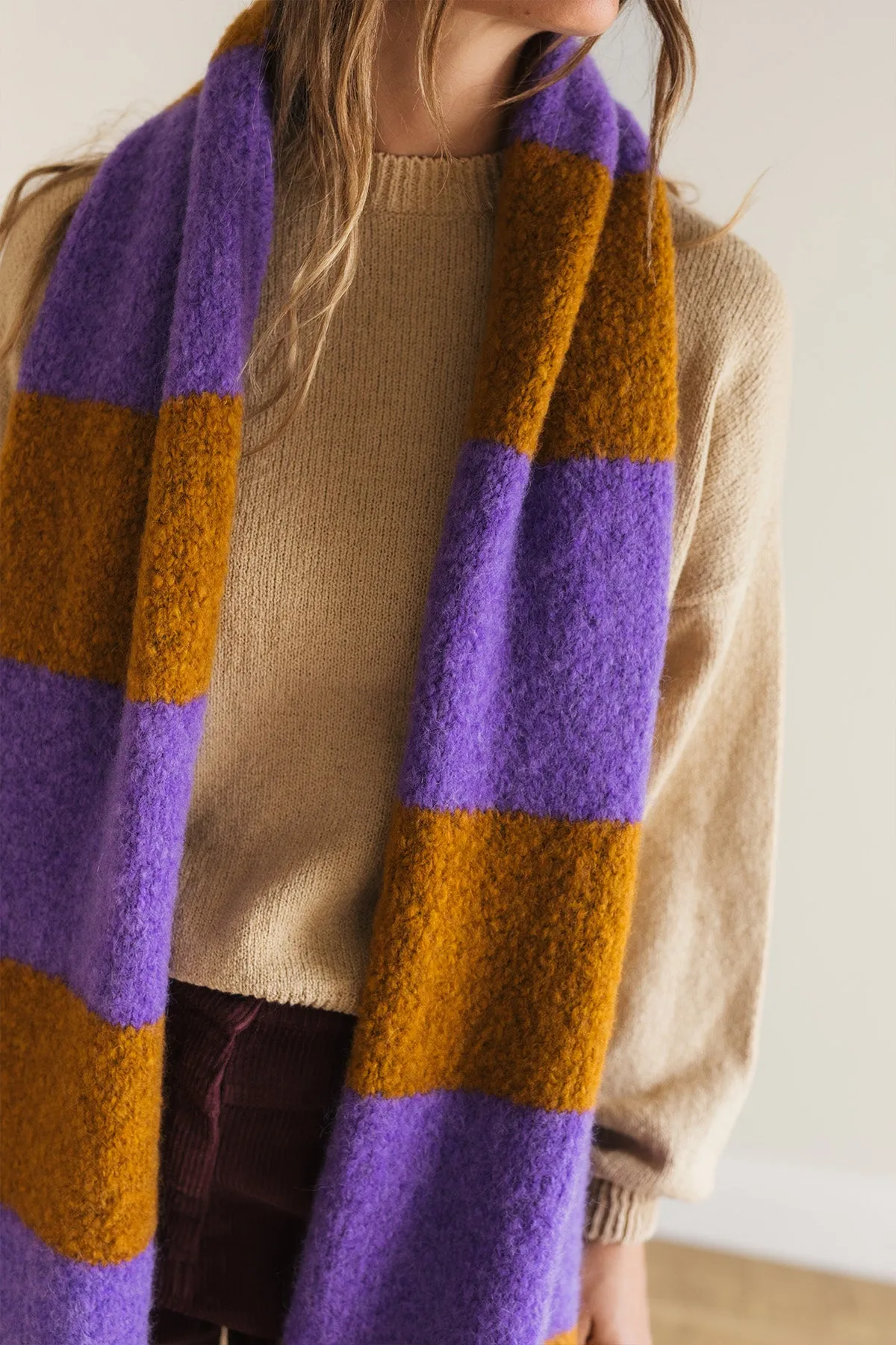 Bicolour Scarf - Curry sold by TWOTHIRDS product image thumbnail 4
