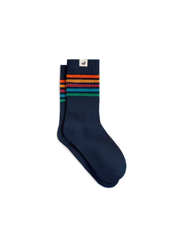 Omi - Multicolour Stripes Navy sold by TWOTHIRDS