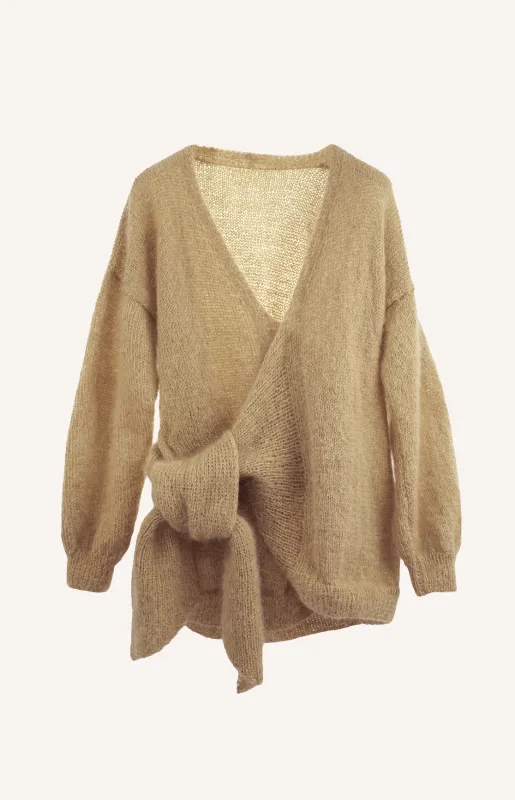 Wiązany Sweter Big Knot Cardigan made by Roboty Reczne