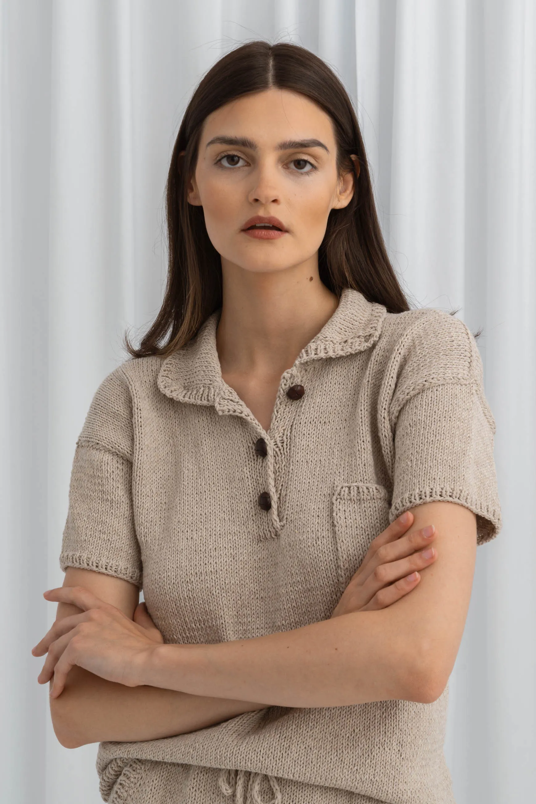 Lniana Koszulka Polo sold by Roboty Reczne
