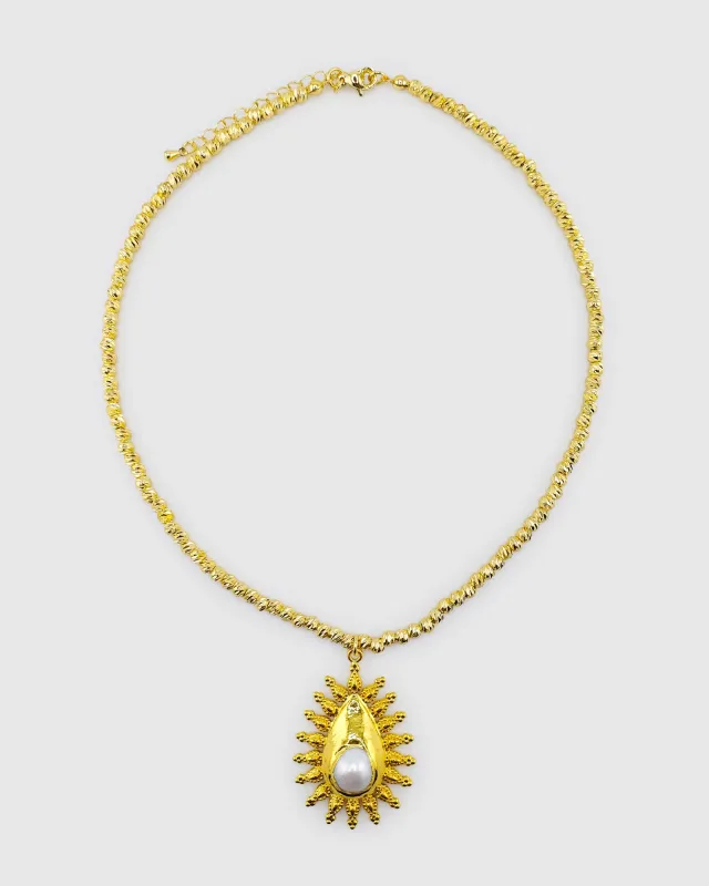 Miz Casa & Co Dahlia Necklace Pearl sold by Miz Casa & Co