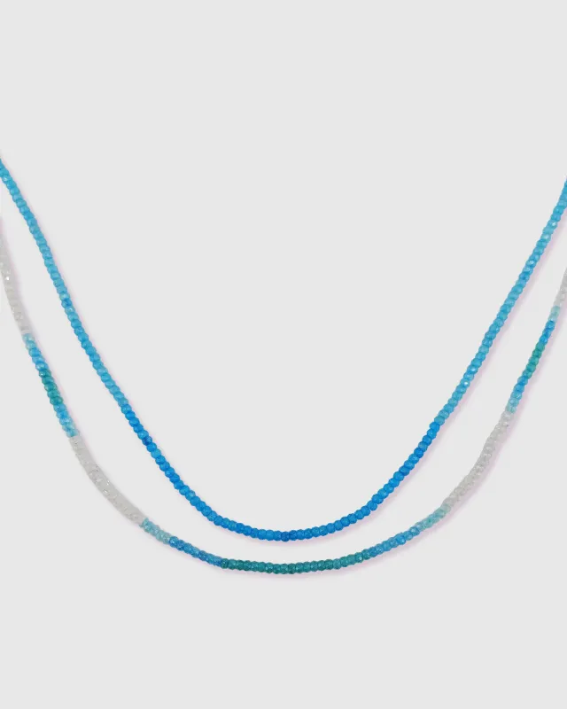 Miz Casa & Co Crystal Beaded Necklace Stack Blue Multi sold by Miz Casa & Co