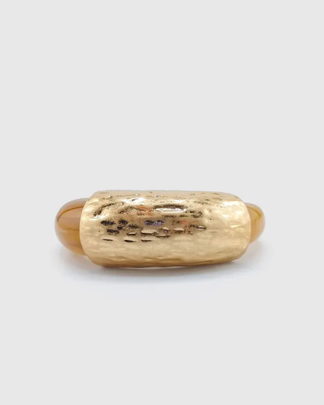 Miz Casa & Co Lune Cuff Bracelet Gold Beige sold by Miz Casa & Co