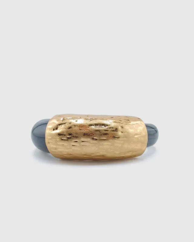 Miz Casa & Co Lune Cuff Bracelet Gold Black sold by Miz Casa & Co