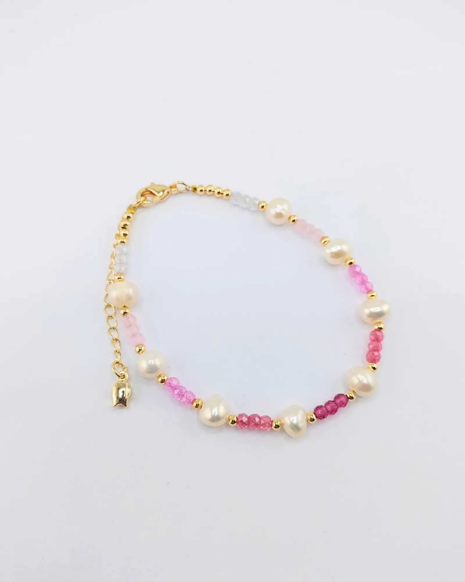 Miz Casa & Co Crystal Beaded Bracelet Stack Pink Multi Pearl sold by Miz Casa & Co product image thumbnail 4