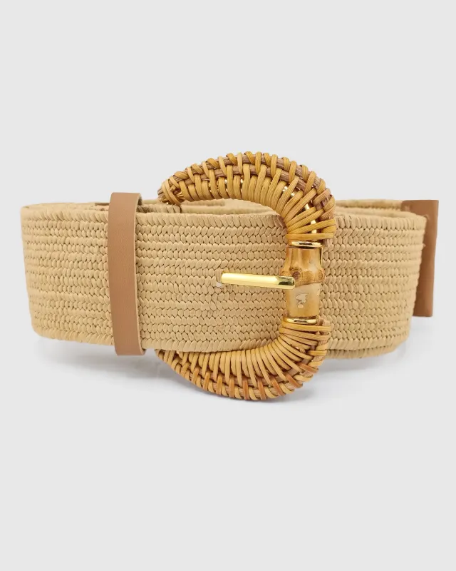 Miz Casa & Co Rattan Plain Woven Belt sold by Miz Casa & Co