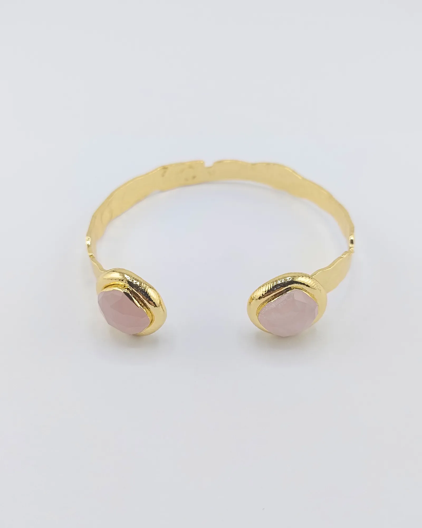 Miz Casa & Co Calyra Cuff Bracelet Rose Quartz sold by Miz Casa & Co