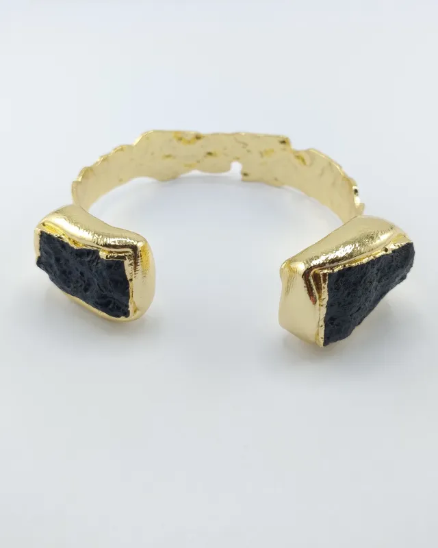 Miz Casa & Co Aurana Cuff Gold Black sold by Miz Casa & Co