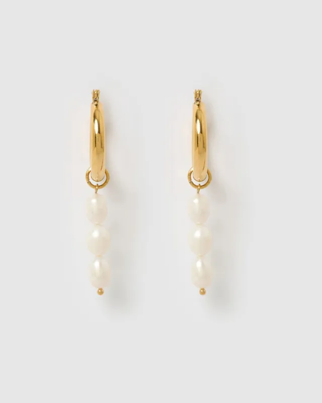 Miz Casa & Co Estelle Hoop Earrings Gold made by Miz Casa & Co