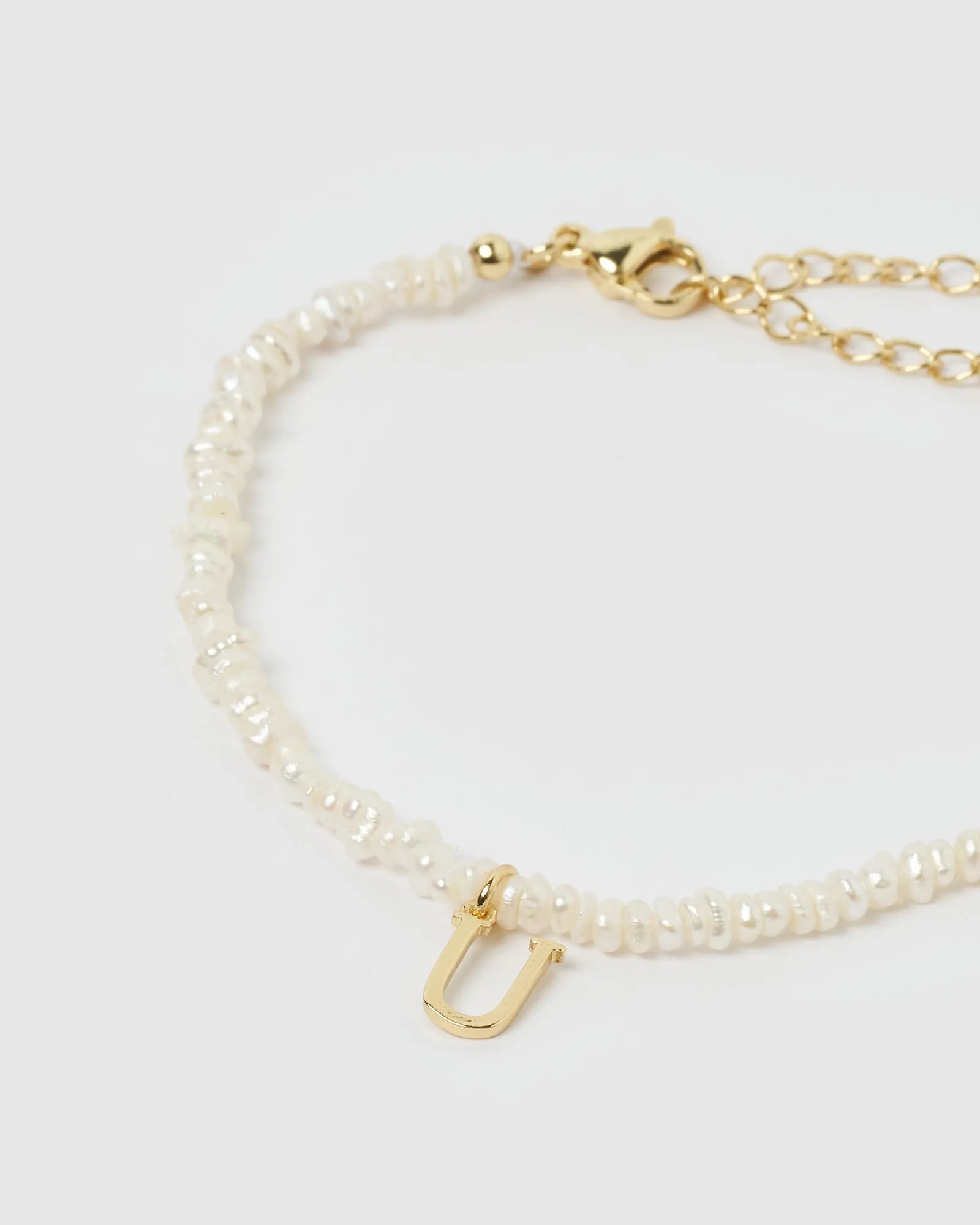 Miz Casa & Co Pearl Letter U Bracelet sold by Miz Casa & Co