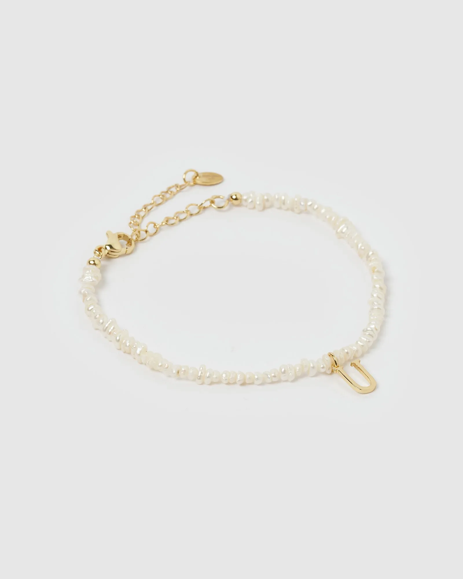 Miz Casa & Co Pearl Letter U Bracelet sold by Miz Casa & Co product image thumbnail 2