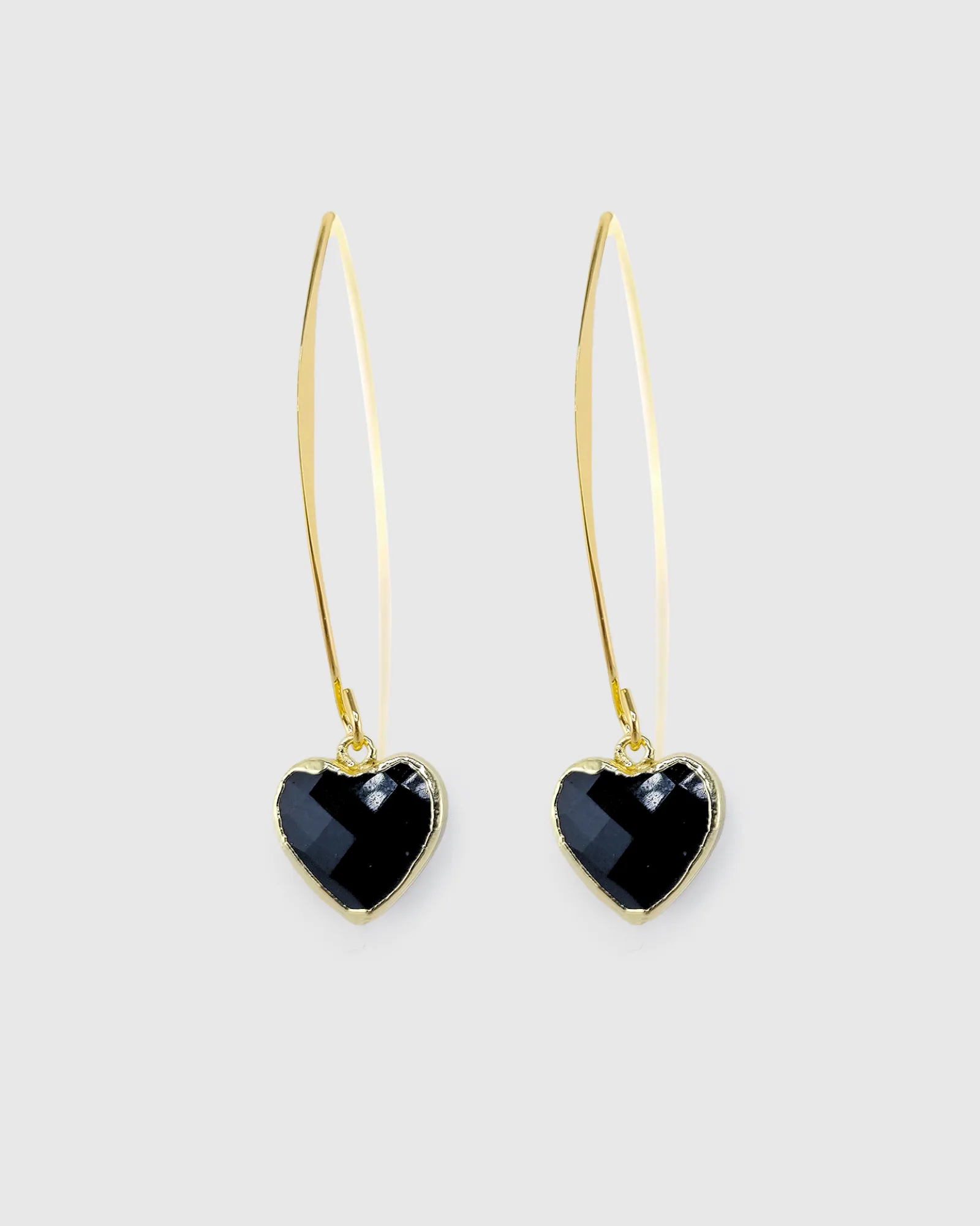 Miz Casa & Co Hazel Heart Hook Earrings Black sold by Miz Casa & Co