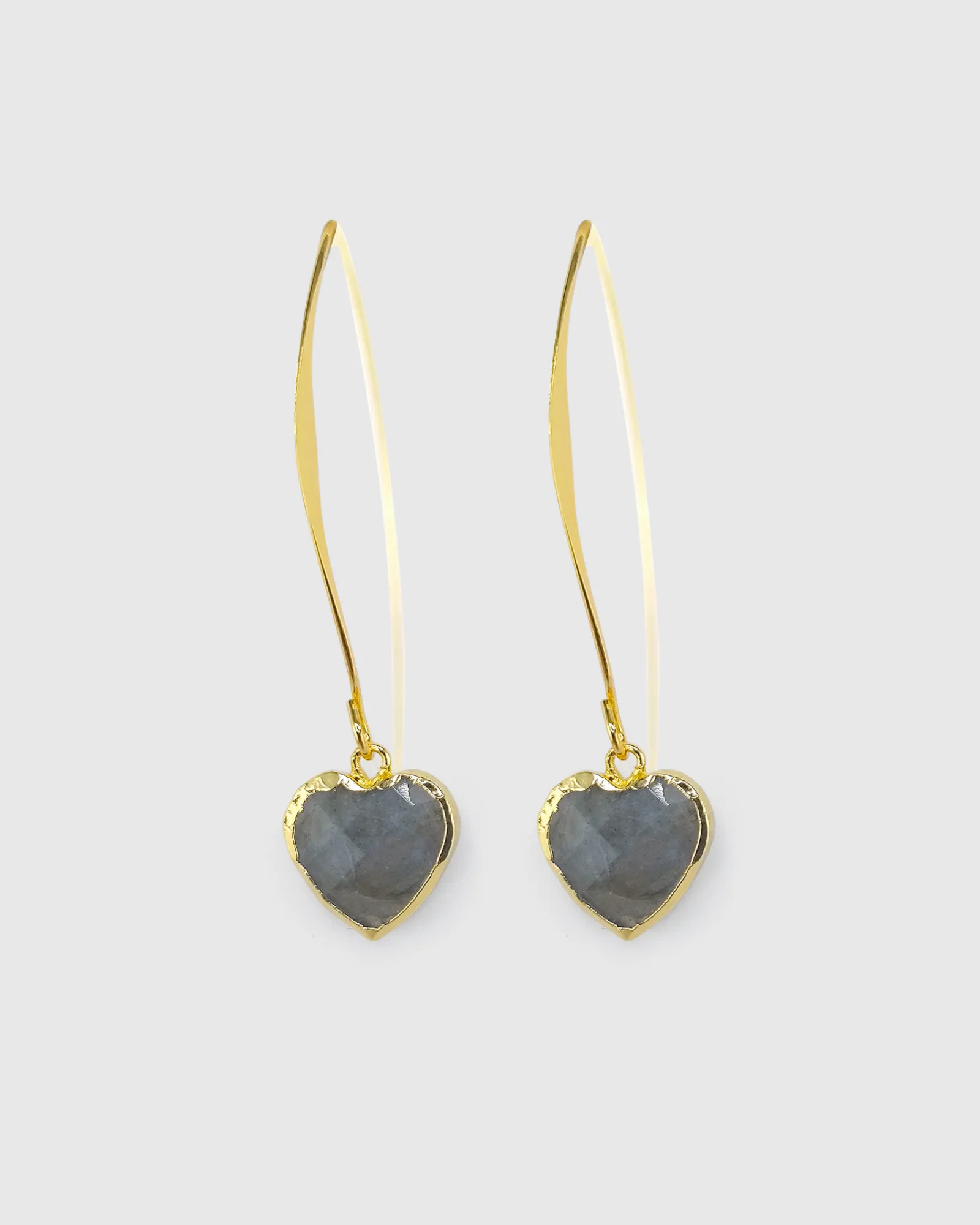 Miz Casa & Co Hazel Heart Hook Earrings Smokey Quartz sold by Miz Casa & Co