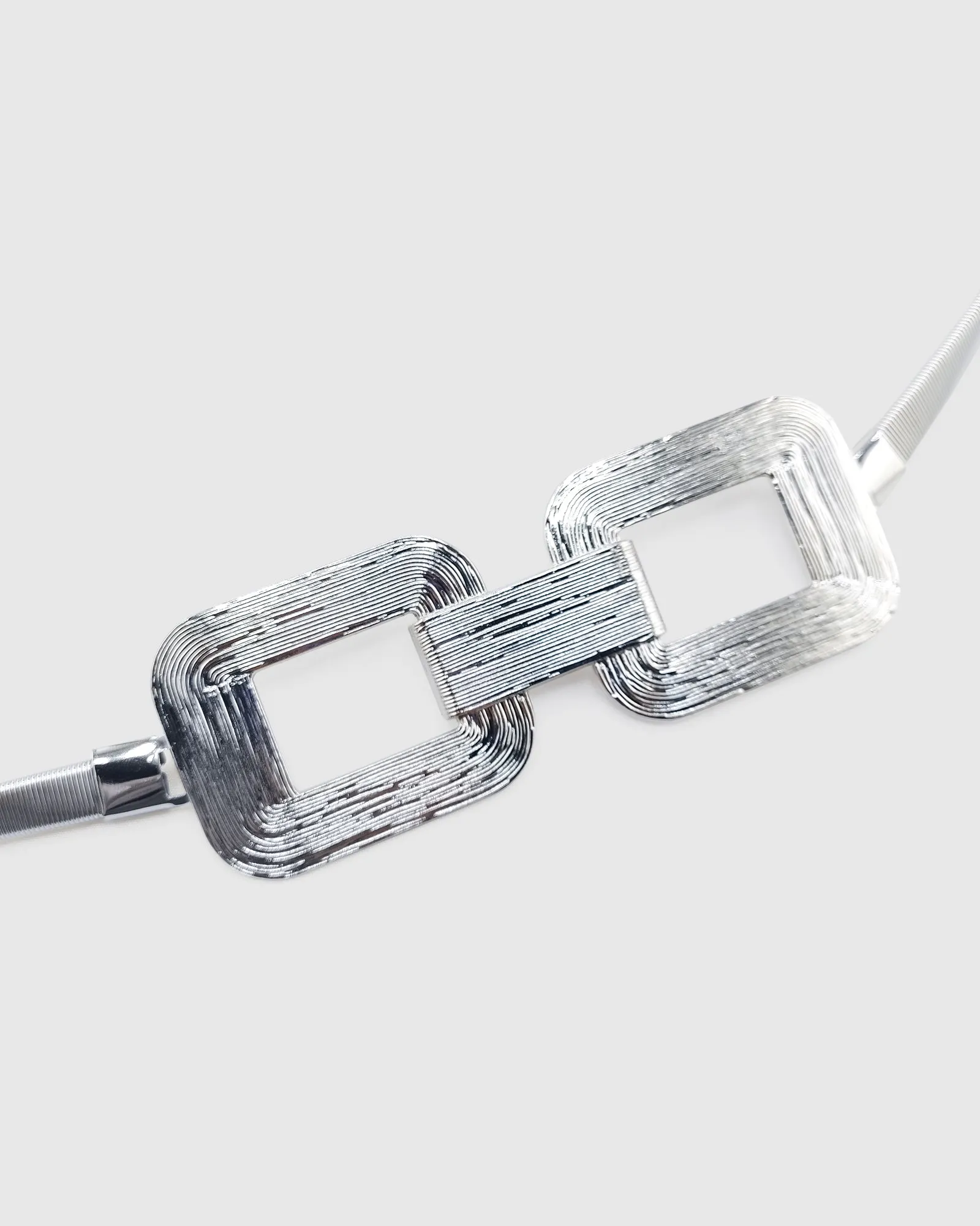 Miz Casa & Co Large Double Rectangle Belt Silver sold by Miz Casa & Co product image thumbnail 3