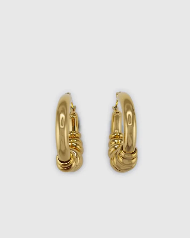 Miz Casa & Co Liana Hoop Earrings Gold made by Miz Casa & Co