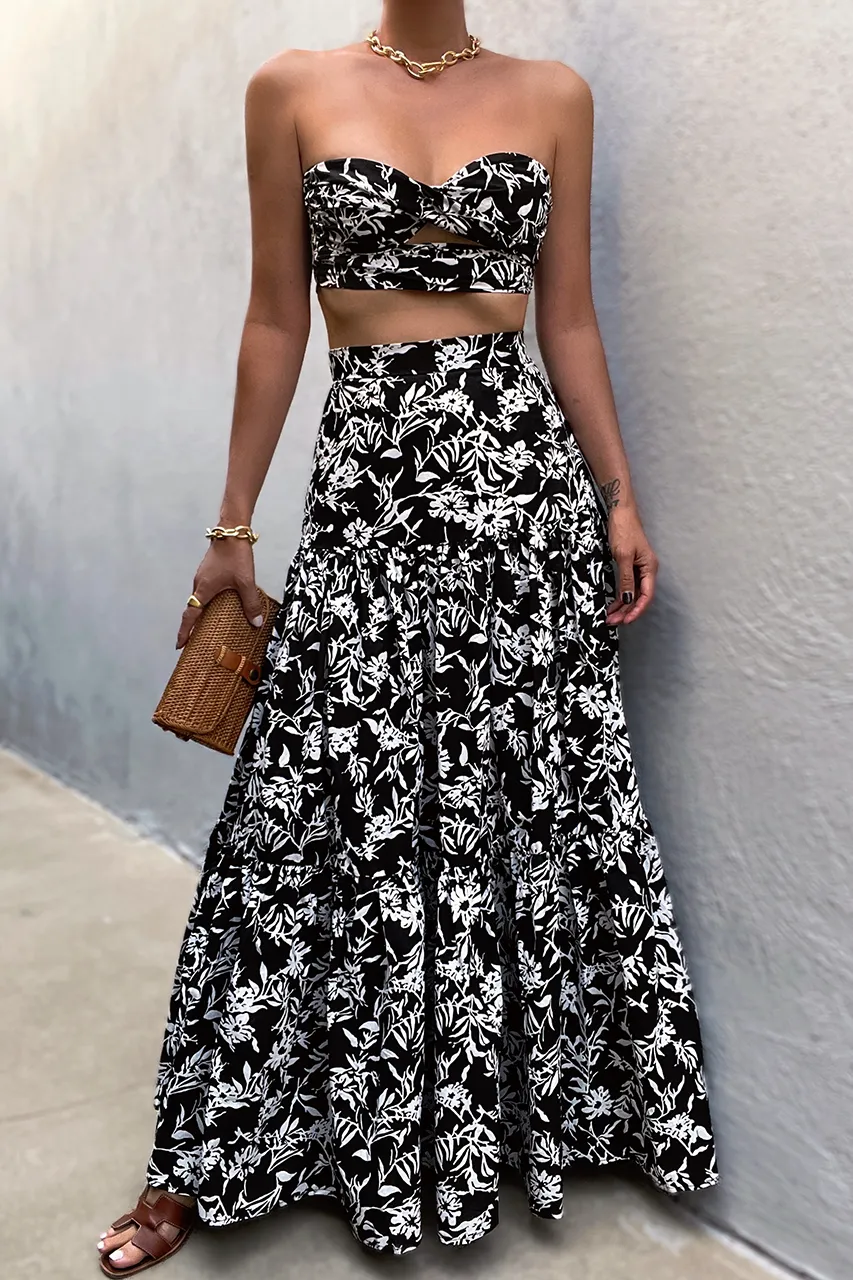 Ayla Top - Black Floral sold by Runaway The Label