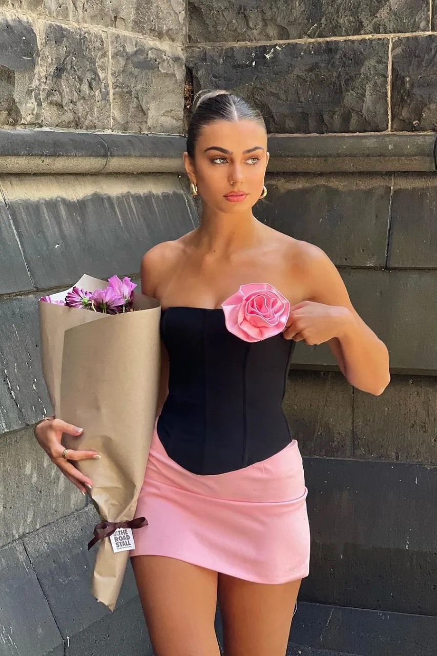 ROMY MINI SKIRT - PINK sold by Runaway The Label product image thumbnail 3