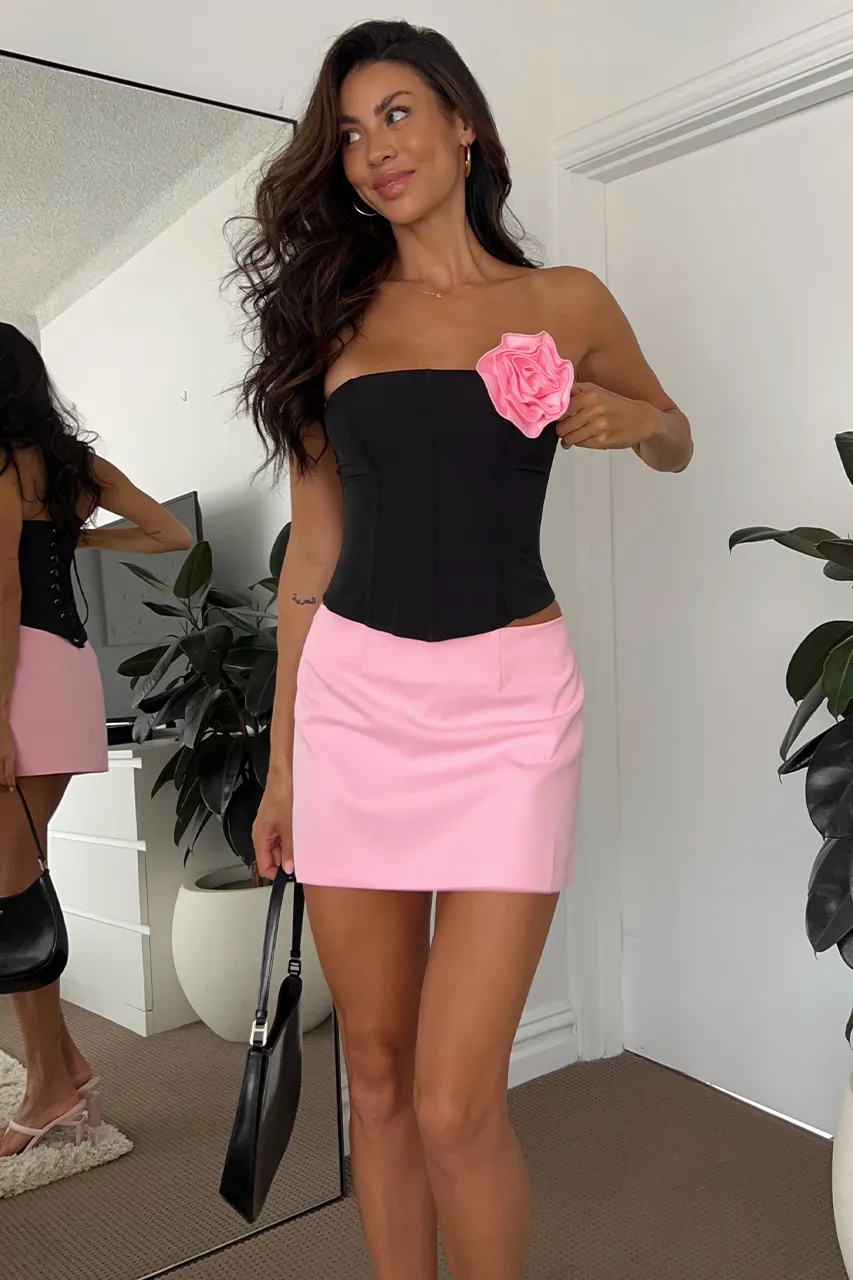 ROMY MINI SKIRT - PINK sold by Runaway The Label product image thumbnail 5