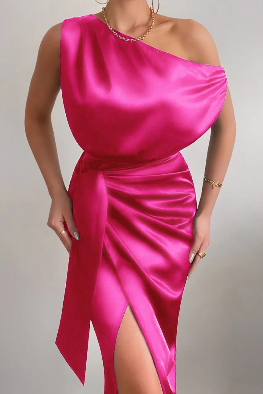 CHARISMA MIDI DRESS - HOT PINK sold by Runaway The Label product image thumbnail 2