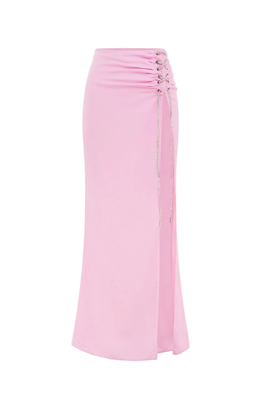 THE DRAPED SKIRT - PINK sold by Runaway The Label product image thumbnail 3