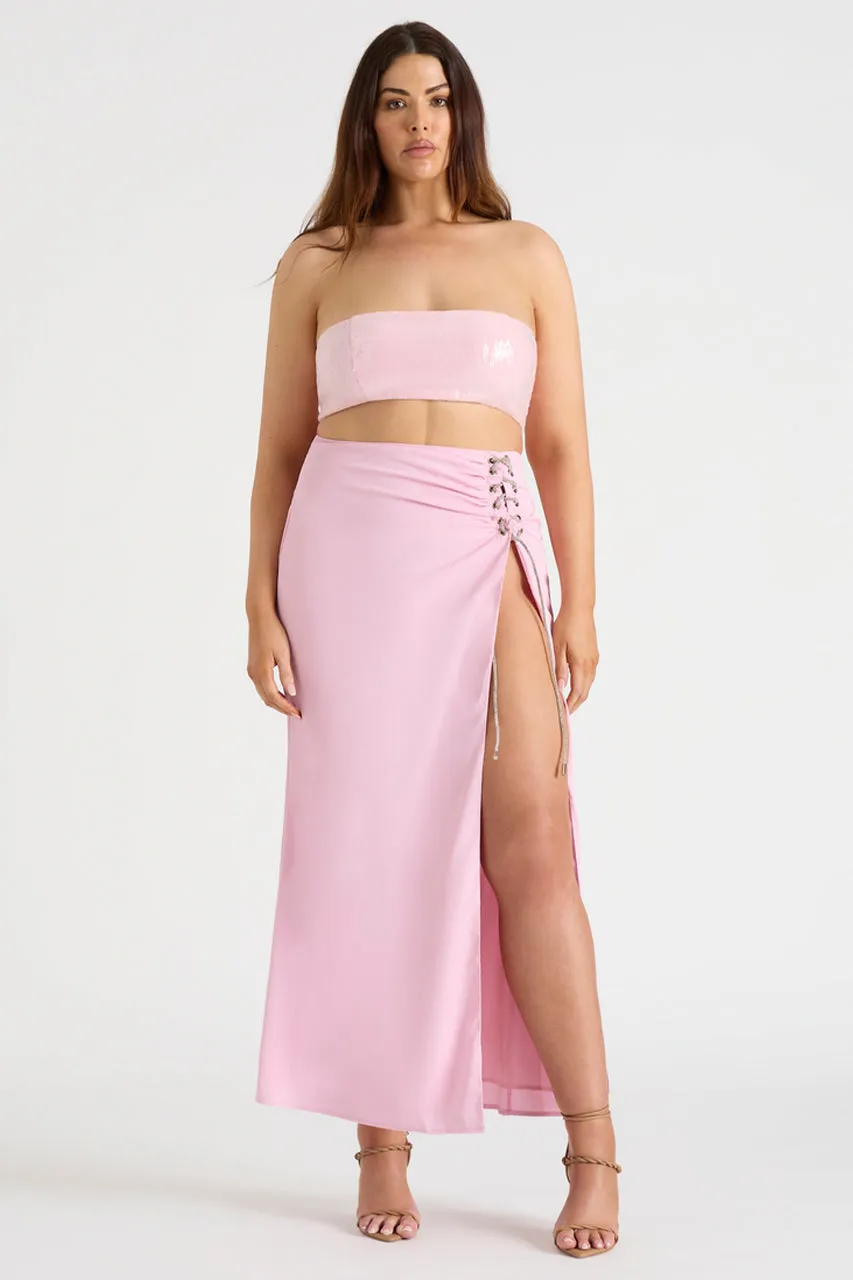 THE DRAPED SKIRT - PINK sold by Runaway The Label product image thumbnail 2