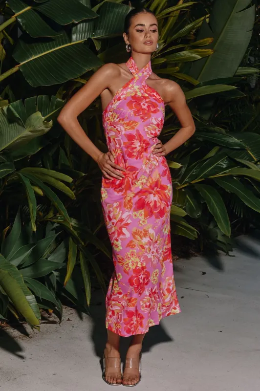 Leyana Dress - Pink Floral sold by Runaway The Label
