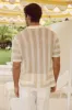THEO KNIT SHIRT - SAND/WHITE sold by Runaway The Label