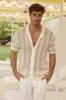 THEO KNIT SHIRT - SAND/WHITE sold by Runaway The Label