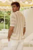 THEO KNIT SHIRT - SAND/WHITE sold by Runaway The Label
