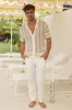 THEO KNIT SHIRT - SAND/WHITE sold by Runaway The Label