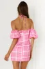 Valence Mini Dress - Pink Check sold by Runaway The Label