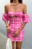 Valence Mini Dress - Pink Check sold by Runaway The Label