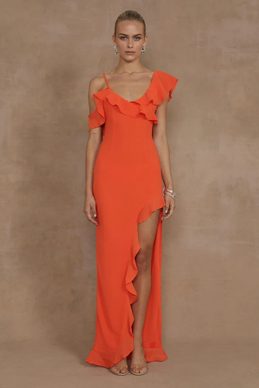 DALIA MAXI DRESS - TANGERINE sold by Runaway The Label