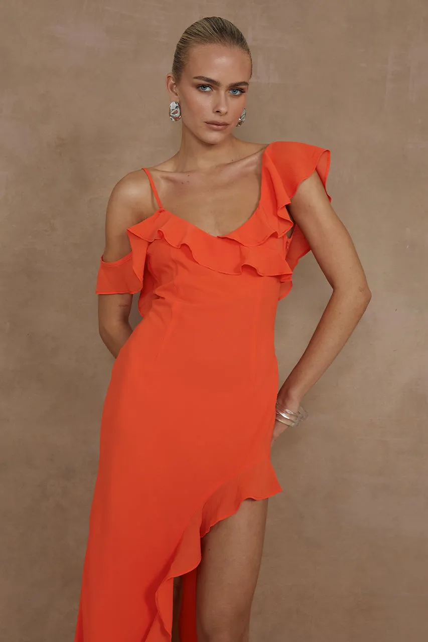 DALIA MAXI DRESS - TANGERINE sold by Runaway The Label product image thumbnail 3